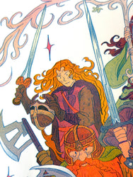 Return of the King, Lord of the Rings Small Riso Print.