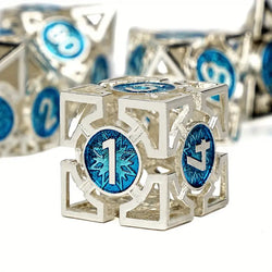 Metal Dice Set Hollow Arrow Design in Assorted Colors (DCPHMT15)