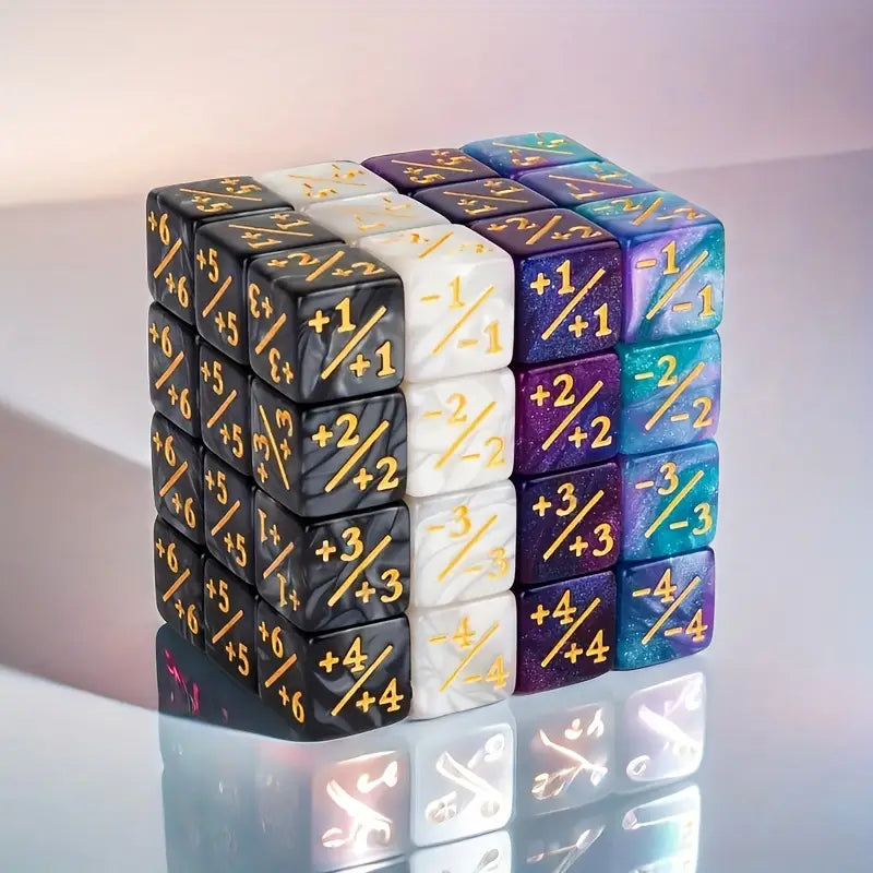 Acrylic Spindown Dice Set of 27 in Assorted Colors (DCD6SP3)