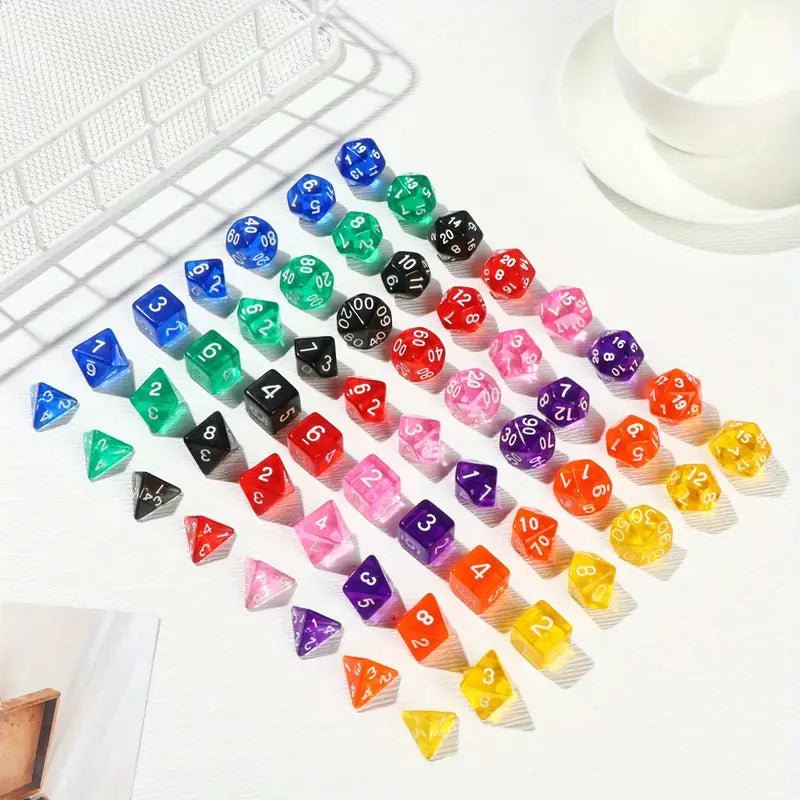 Game Grid Acrylic Dice Set by GAME GRID Assorted Colors (GGDIAC1)