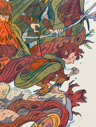 Lord of the Rings, Two Towers Print - Small Riso Print