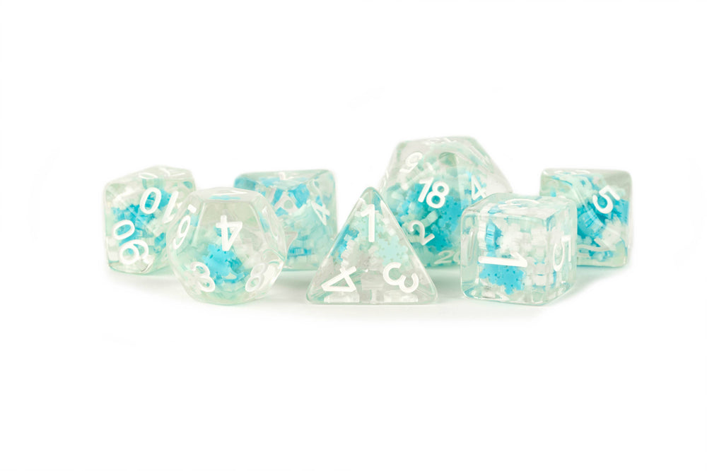 NEW 13 Inclusion Dice Resin: Penguin, Koala, Dinosaur: Rainbow Frost