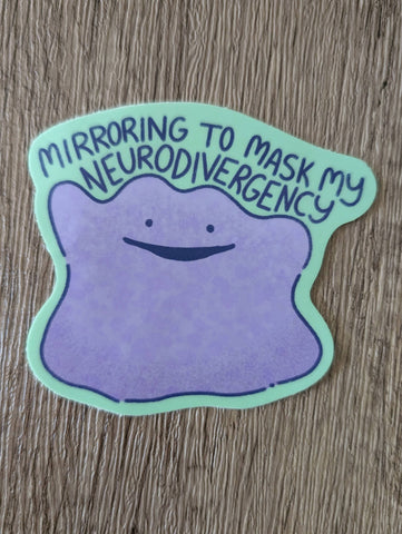 Ditto Mirroring - Cute Pokémon Nintendo Game Vinyl Sticker