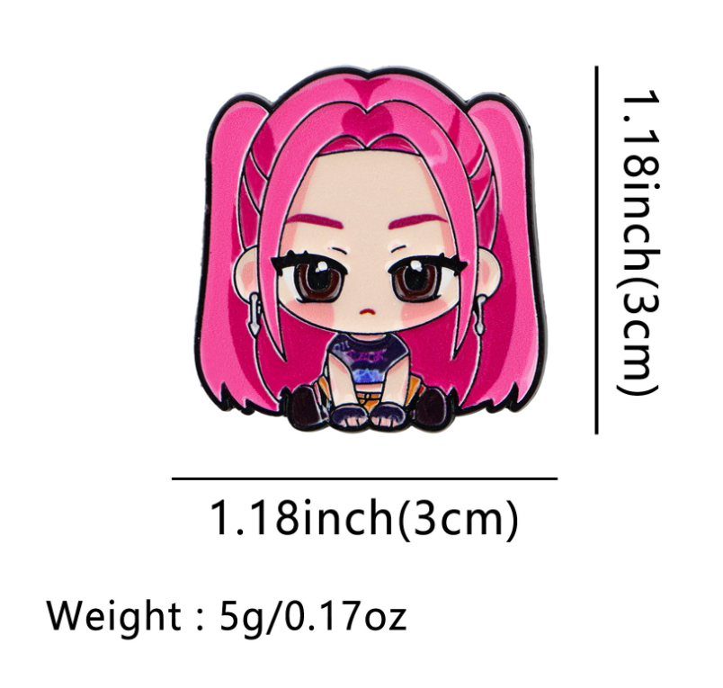 KDH K-pop inspired Metal brooch pins Badges: NR90354