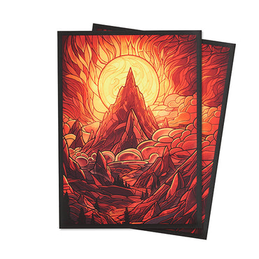 Card Sleeves: Standard- Matte Art- Stained Glass- Burning Mountain (100 ct)