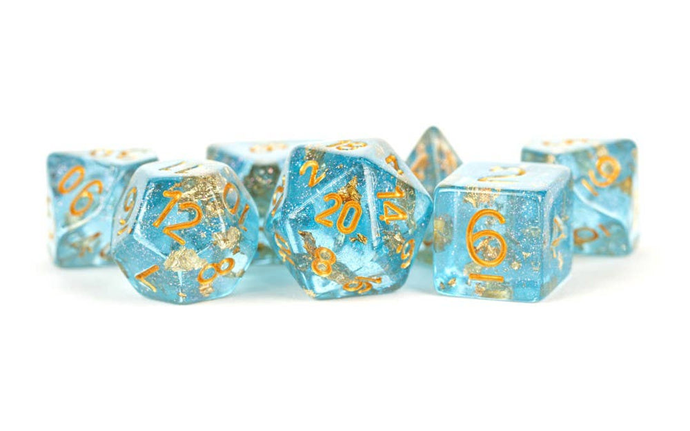 16mm Resin Polyhedral Dice Set - Colorful 18 Colors: Translucent Rainbow