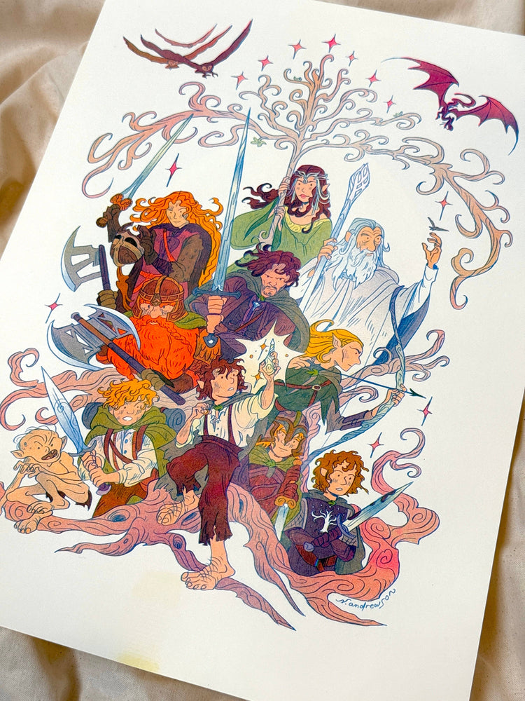 Return of the King, Lord of the Rings Small Riso Print.
