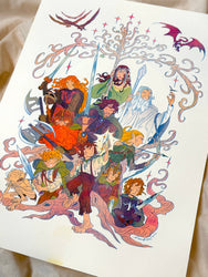 Return of the King, Lord of the Rings Small Riso Print.