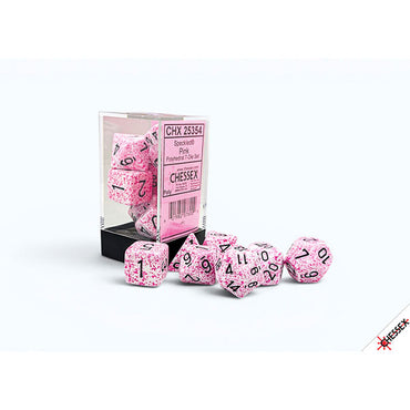 RPG Dice Set 7-Die Set Speckled Dice: Pink (CHX25354)