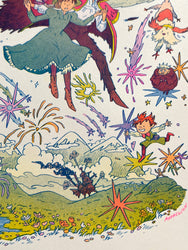 Howl's Moving Castle Small Riso Print