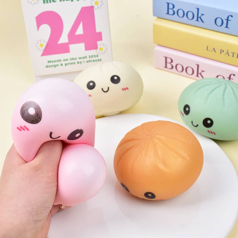 Mini Squishy Dumpling Bao Bun Fidget Toy blind box-12unit