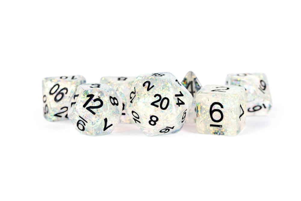 Limited Edition:  Out of Print Set of 7 Resin Dice for D&D: Flash with Black Numbers