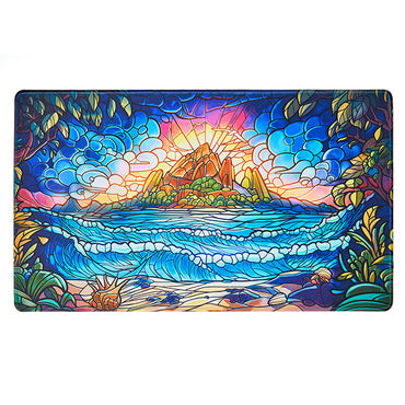 Playmat: Stained Glass- Hidden Island (24" x 14")