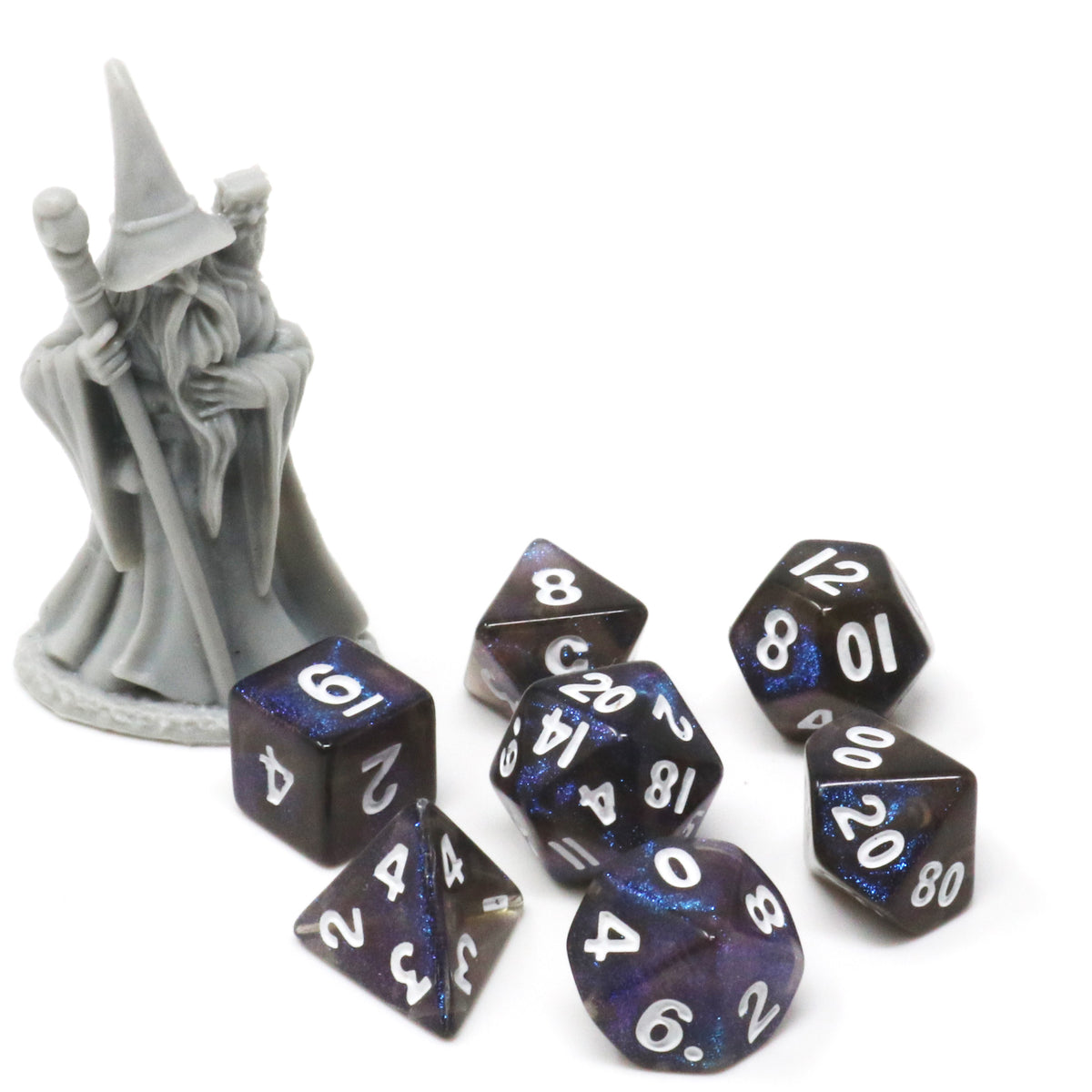 RPG Critling Dice Set (7) - Indigo Sparkle