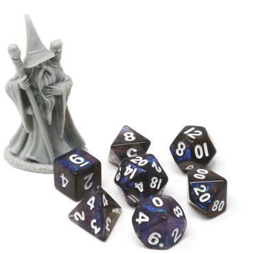 RPG Critling Dice Set (7) - Indigo Sparkle