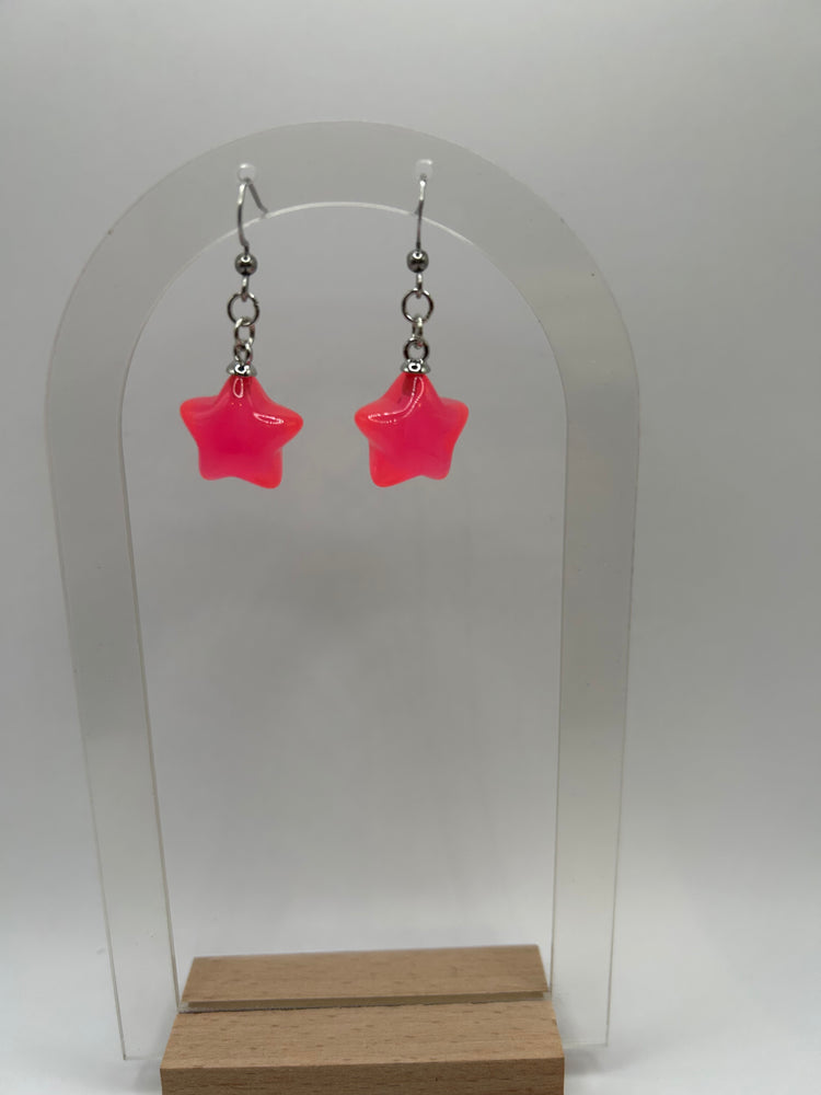 Earrings Handmade Star Dangles in Assorted Colors (EADAST1)