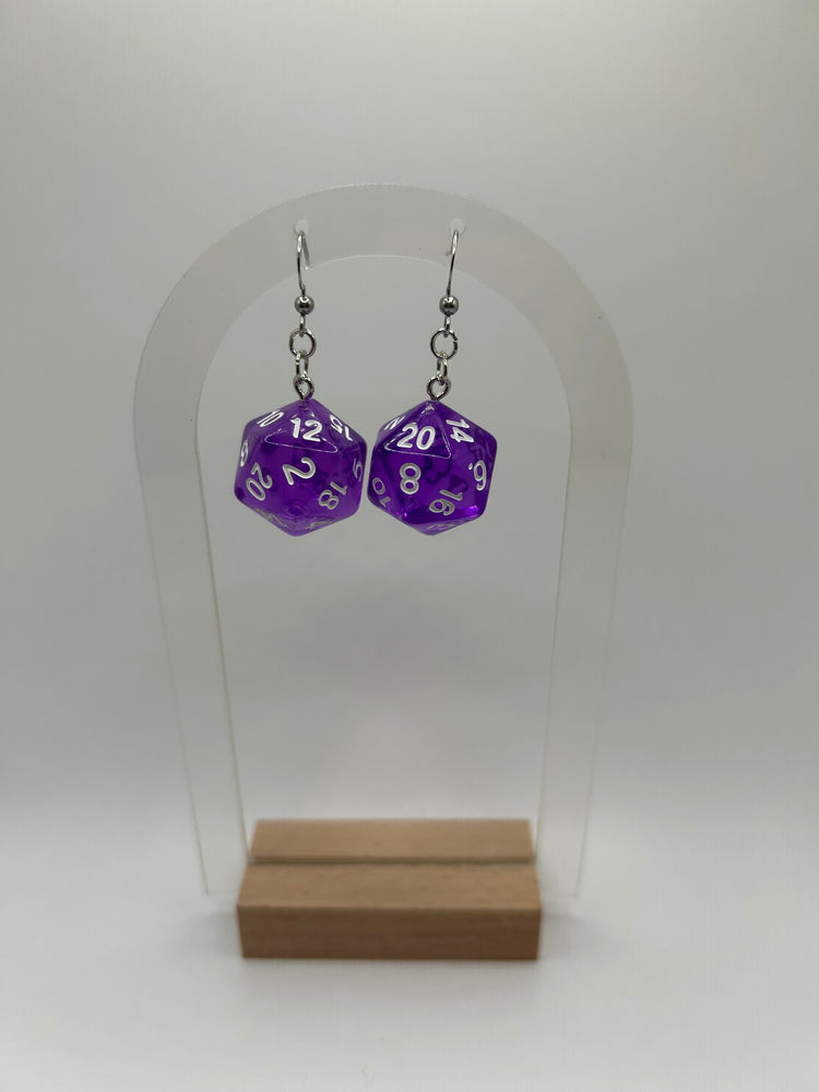 Earrings D20 Handmade Dangles in Assorted Colors (EADADT3)