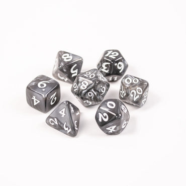 RPG Dice Set (7) - Grey with White