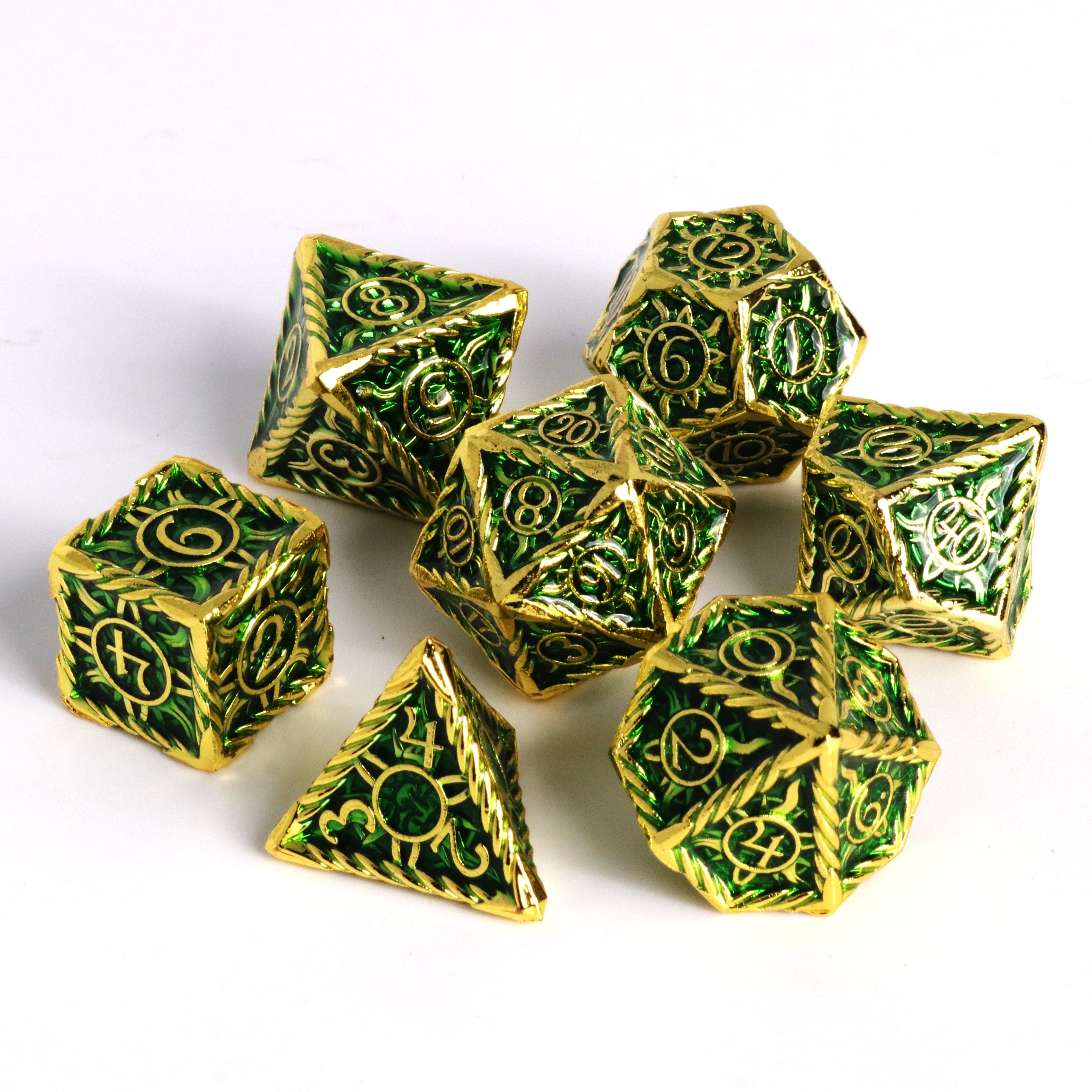 7pc RPG Set - Sunwave Gold w/ Green