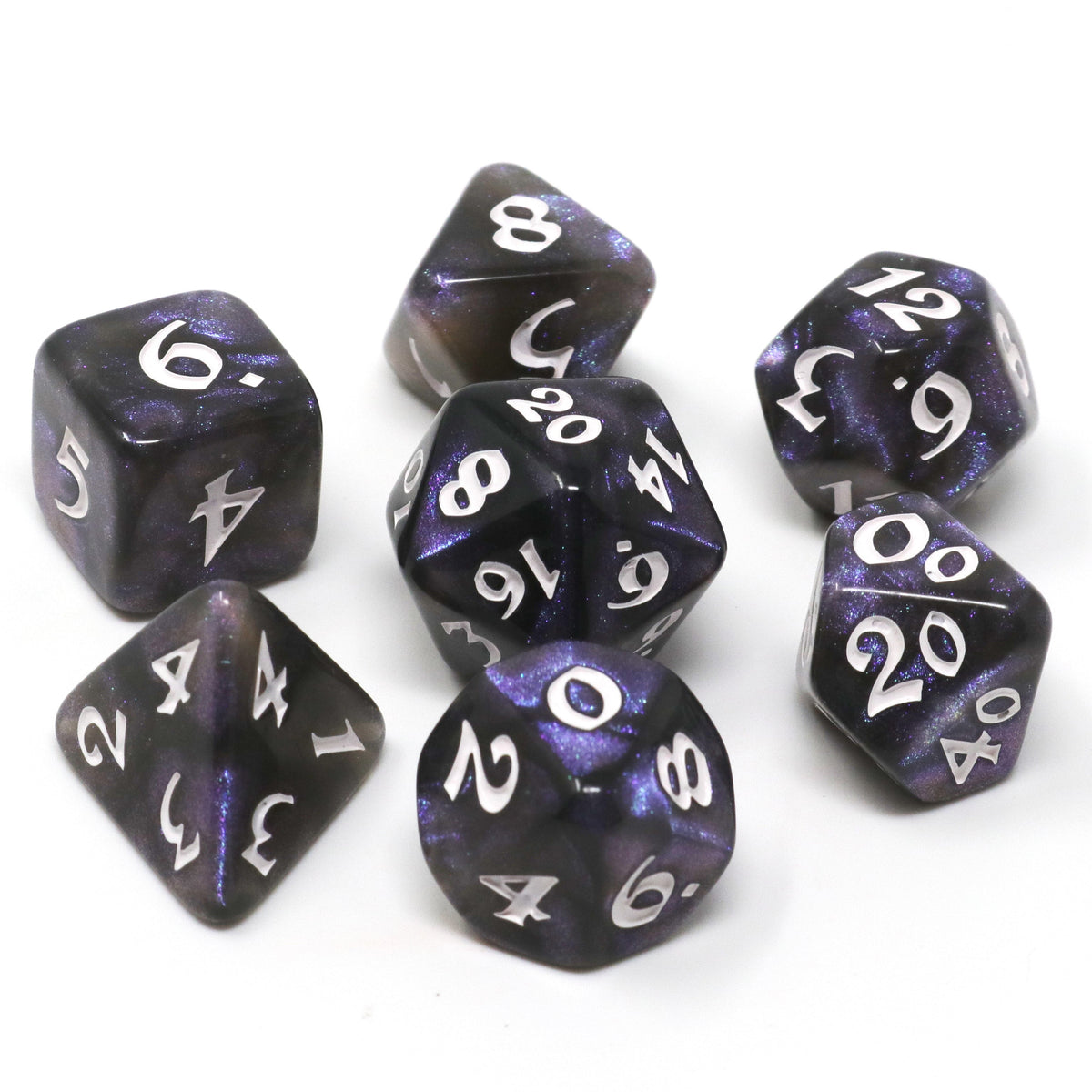 RPG Dice Set (7) - Passion with White