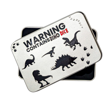 Dinosaur Dice Tin