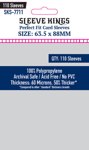 63.5mm x 88mm Perfect Fit Sleeves - Sleeve Kings (110)