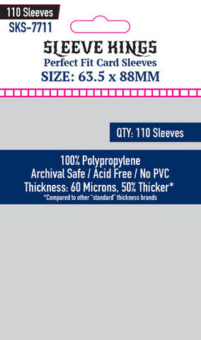 63.5mm x 88mm Perfect Fit Sleeves - Sleeve Kings (110)