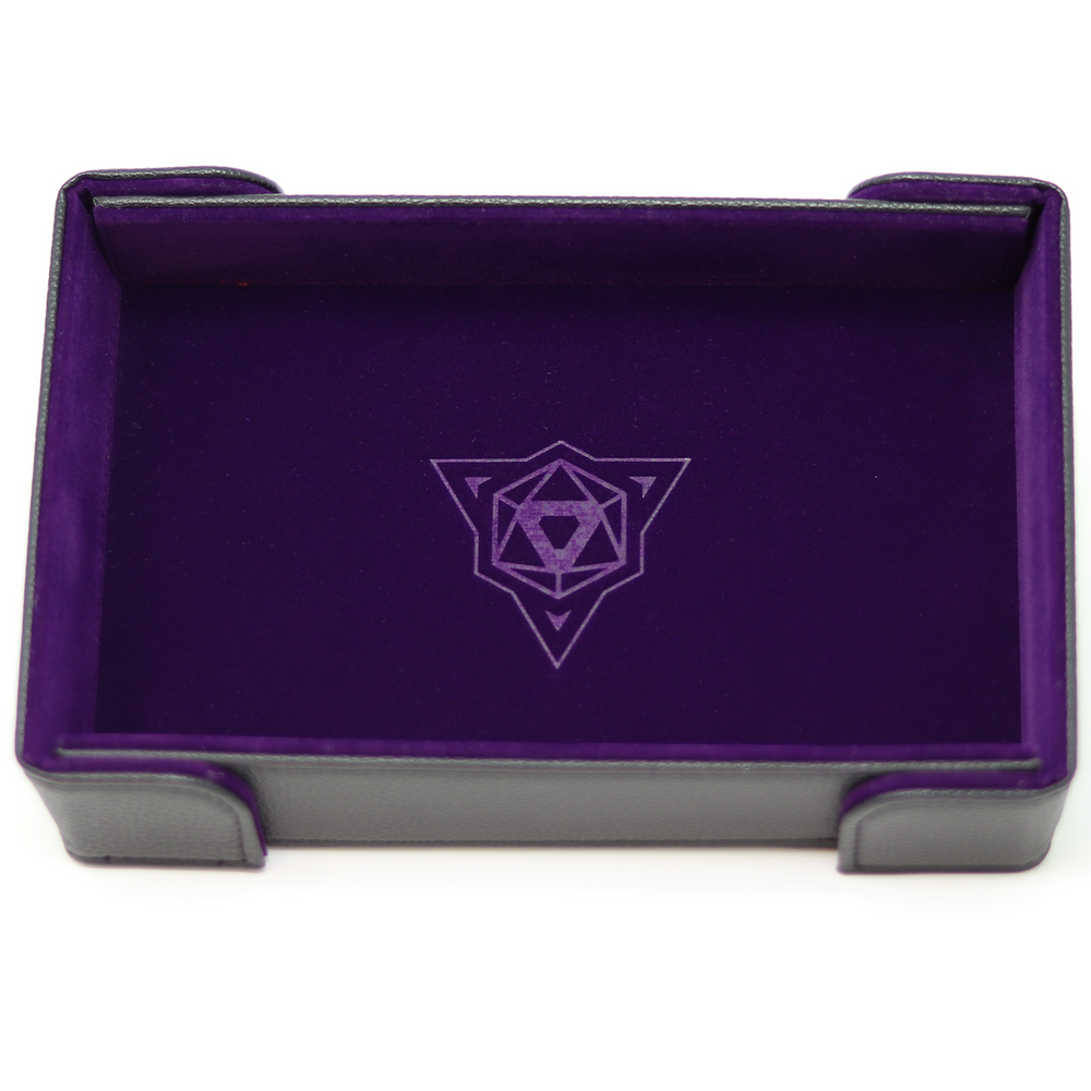 Magnetic Rectangle Dice Tray - Purple Velvet