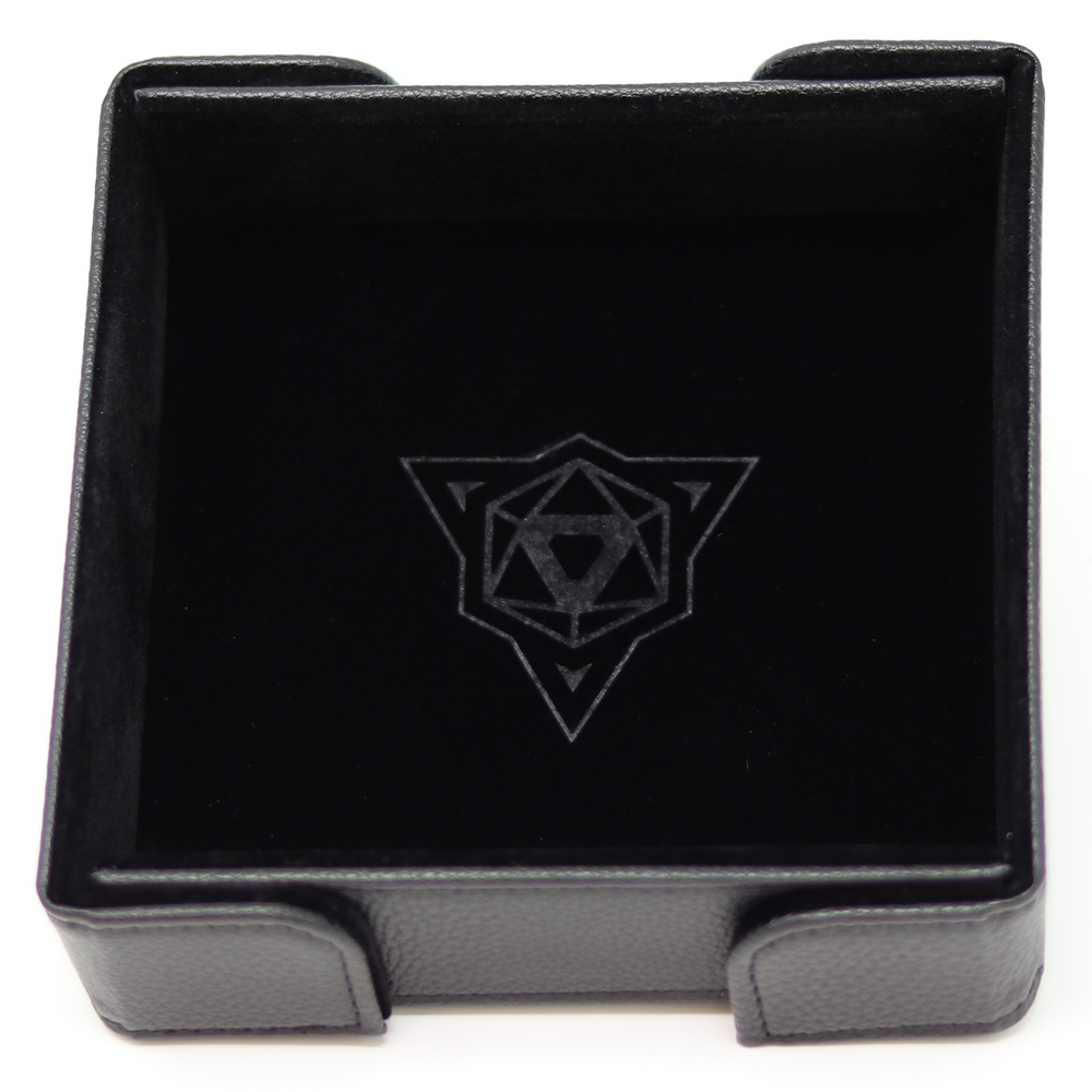 Magnetic Square Dice Tray - Black Velvet