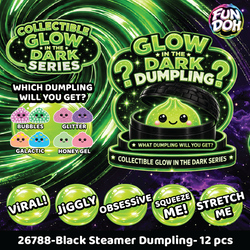Fun Doh Glow In Dark Mystery Dumpling Squishy Black Basket: Wholesale Price