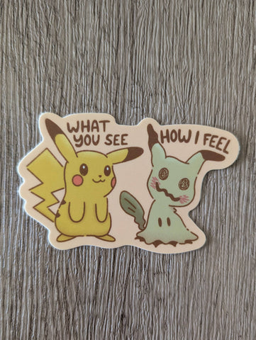 Pikachu Mimikyu Masked - Cute Pokémon Nintendo Vinyl Sticker