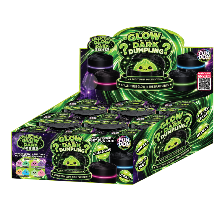 Fun Doh Glow In Dark Mystery Dumpling Squishy Black Basket: Wholesale Price