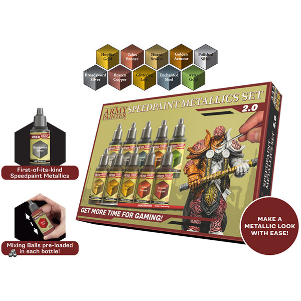 Army Painter: Speedpaint Metallics Set 2.0