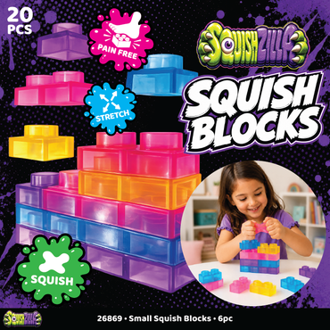 Fun Doh Squish Blocks Building Fidget Sensory Toy- 6/Display: Wholesale Price