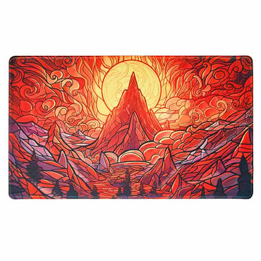 Playmat Arcane Fortress: Stained Glass: Burning Mountain