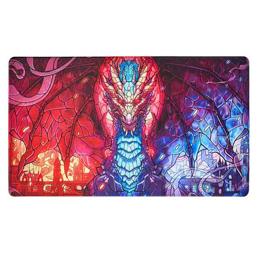 Playmat Arcane Fortress: Stained Glass: Fire and Ice Dragon