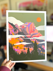 Sunset Peaks in the Tetons: 8x10
