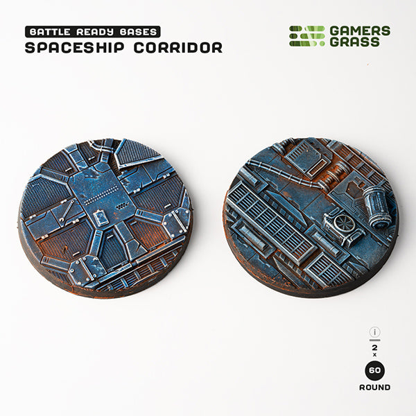 Battle Ready Bases: Spaceship Corridor - Round 60mm (x2)