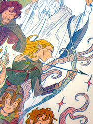 Return of the King, Lord of the Rings Small Riso Print.