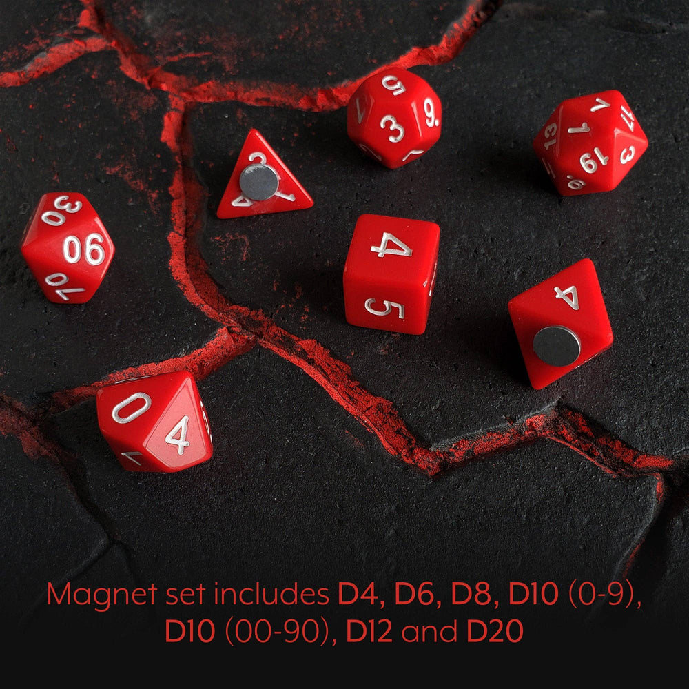 Toy Vault Fridge Magnet Dice Set 7-Piece Set