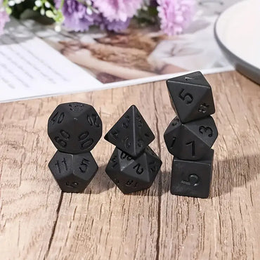 Acrylic Dice Set Matte Black (DCPHAC9)
