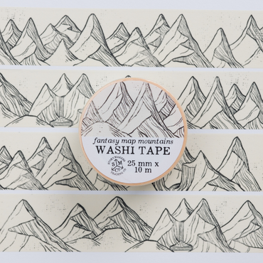 Fantasy Mountain Range Washi Tape - Mapmaker Series