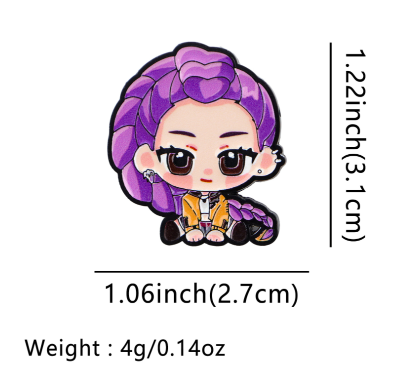 KDH K-pop inspired Metal brooch pins Badges: NR9452