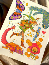 Legend of Zelda: A Link to the Past Riso Print