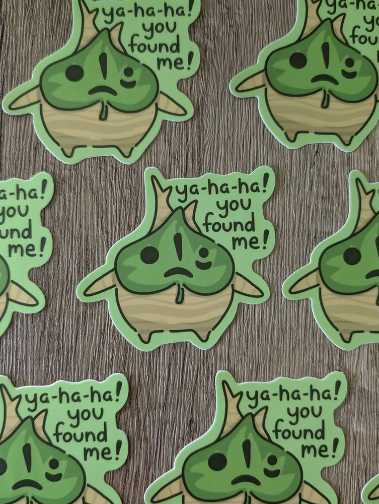 Perceive Ya-Ha-Ha! Korok - Cute Zelda Nintendo Vinyl Sticker: Do Not Perceive Me