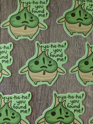 Perceive Ya-Ha-Ha! Korok - Cute Zelda Nintendo Vinyl Sticker: Do Not Perceive Me