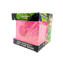Fun Doh Glow in the Dark Squishy Sparkle Cube - 12/Display: Wholesale Price
