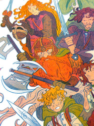 Return of the King, Lord of the Rings Small Riso Print.
