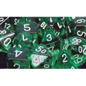 16mm D6 Dice Block (12) -Green/White (23605)