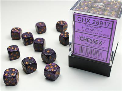 12mm D6 Dice Block (36) - Speckled Hurricane (CHX25917)